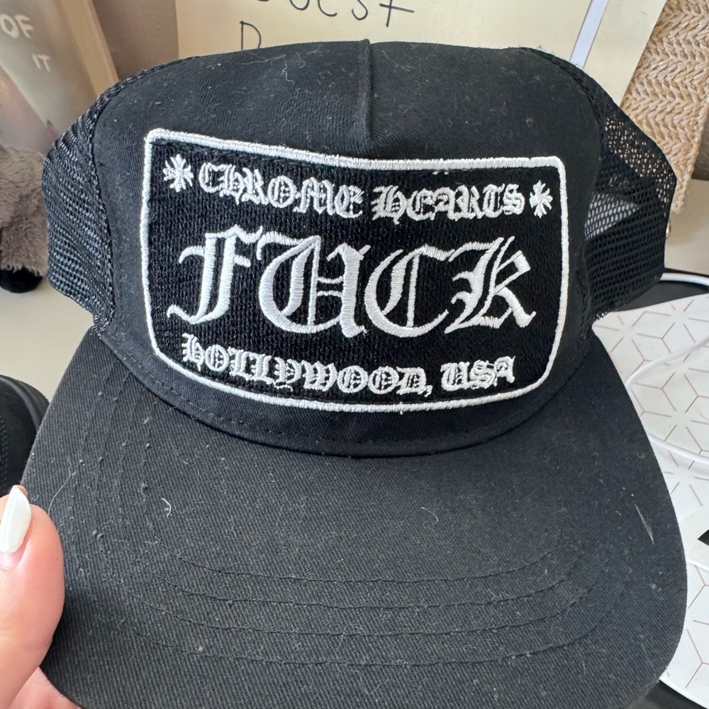 Chrome Hearts Black Trucker Hat